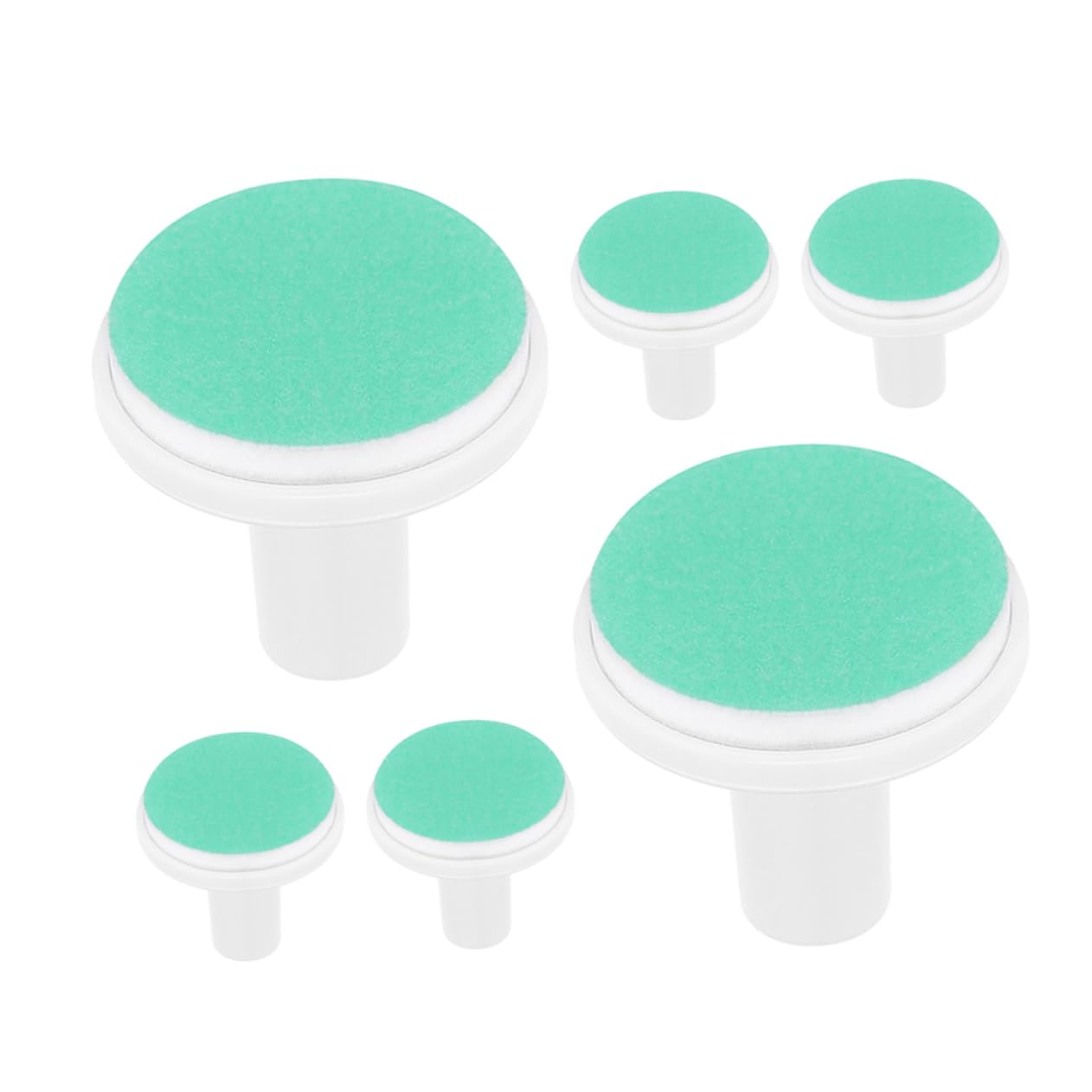 PartyKindom Universal Electric Nail Grinder Pads 6 Pack Baby Nail Trimmer Heads Green Nail Baby Replacement Pads Easy to Use 12 Months