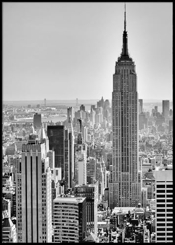 Póster de New York City Empire State Building, 50 x 70 cm para enmarcar, decoración de pared moderna para salón, dormitorio y oficina