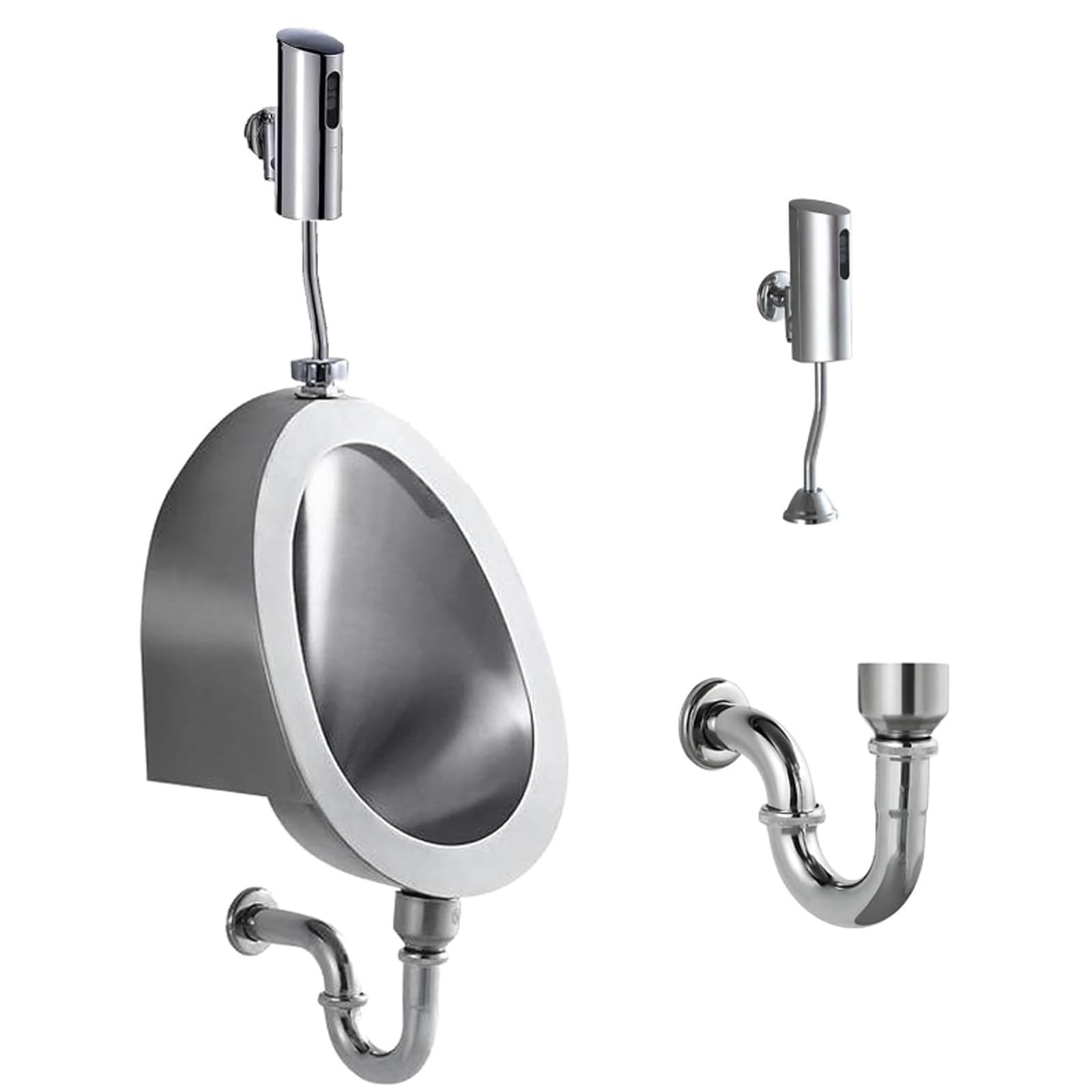 Urinario con sensor de pared en acero inoxidable 304 con tres métodos de descarga eficiente