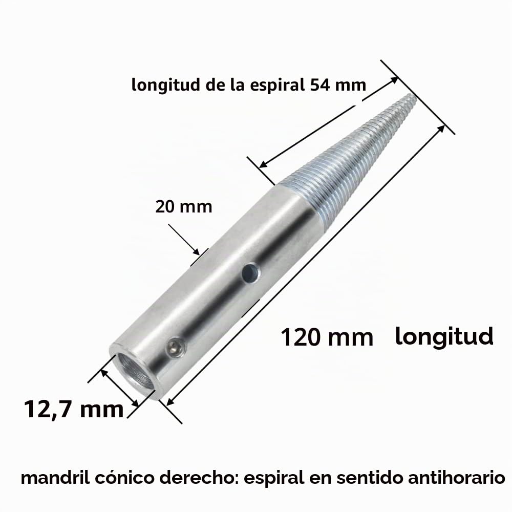 Adaptador de husillo de 1/2 ", mano derecha e izquierda para par de amoladoras de banco Rueda de pulido de tela con orificio de eje de 3/16-10/16"