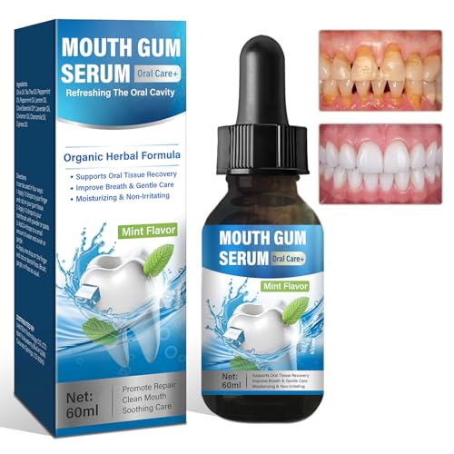 Gum Repair for Receding Gums 2 Fl Oz Gum Restore Drops for Dry Mouth Stain Removal & Bad Breath Treatment for Adults Instant Fresh Breath