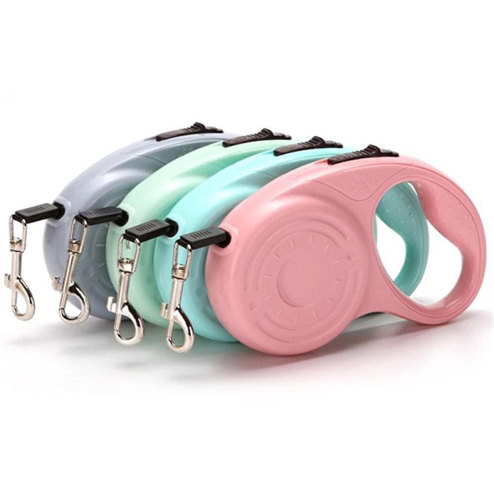 Guinzaglio per cani， Guinzaglio estensibile for cani, 3M, guinzaglio automatico regolabile in nylon for, for cuccioli e gatti, grigio(Gray)