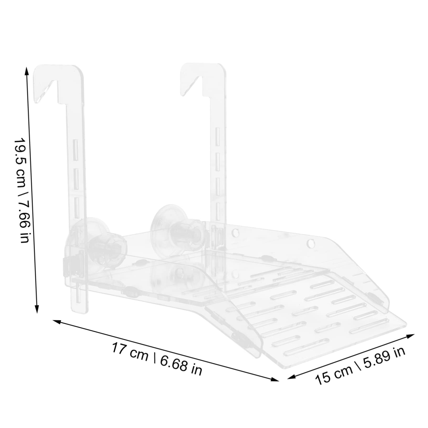 BESPORTBLE Turtle Habitat Accessories Basking Platform Acrylic Suction Cup Easy to Install