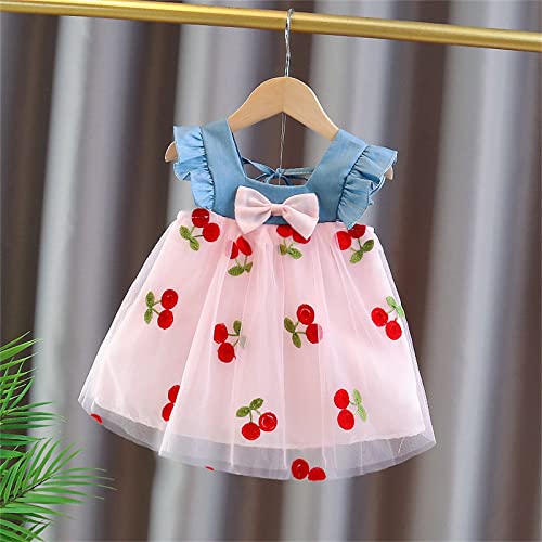 Summer Dress Toddler Baby Girl Strap Floral A Line Dress Sleeveless Beach Butterfly Sundress for Toddler Girl Birthday2