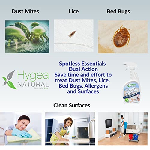 Hygea Natural Spotless Essentials 2-In-1 Lice Spray Treatment & All Purpose Cleaner Laundry Fresh (24Oz) + Disposable Coveralls Full Body Protective Clothing Suit With Hood (Large) Bundle thumb #2