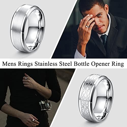 Ring Heren Zilver kleurig - Hoogglans Gepolijst - Staal Ring Heren Zilver kleurig - Hoogglans Gepolijst - Staal