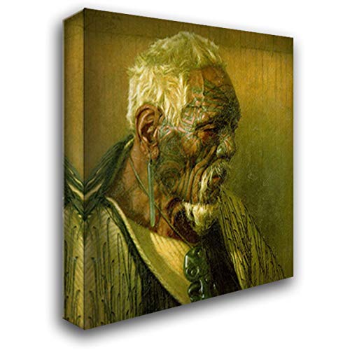 Thoughts of A Tohunga Wharekauri Tahuna 20x22 Gallery Wrapped Stretched Canvas Art by Charles Goldie