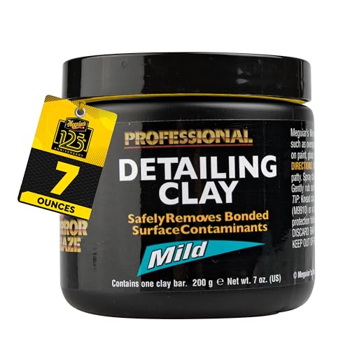 Meguiar's Arcilla profesional para detalles, suave, C2000, elimina de forma segura los contaminantes adheridos a la pintura para un acabado suave y brillante, barra de arcilla premium para detalles de