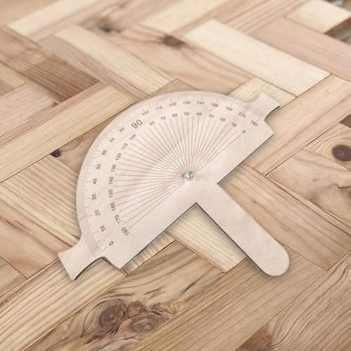 Transportador de ángulos de madera versátil 0-180° miniatura 5