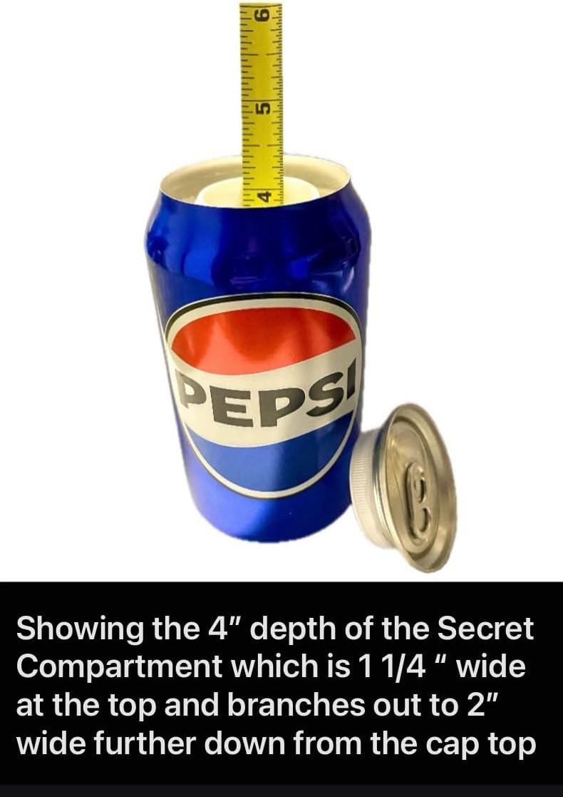 Soda Can Safe Soda Diversion Safe Security Decoy Stash Includes a Smell Proof Bag Compatible Replacement for and MFG By PepsiCo Inc with 4" Deep Hidden Compartment to Hide Valuables