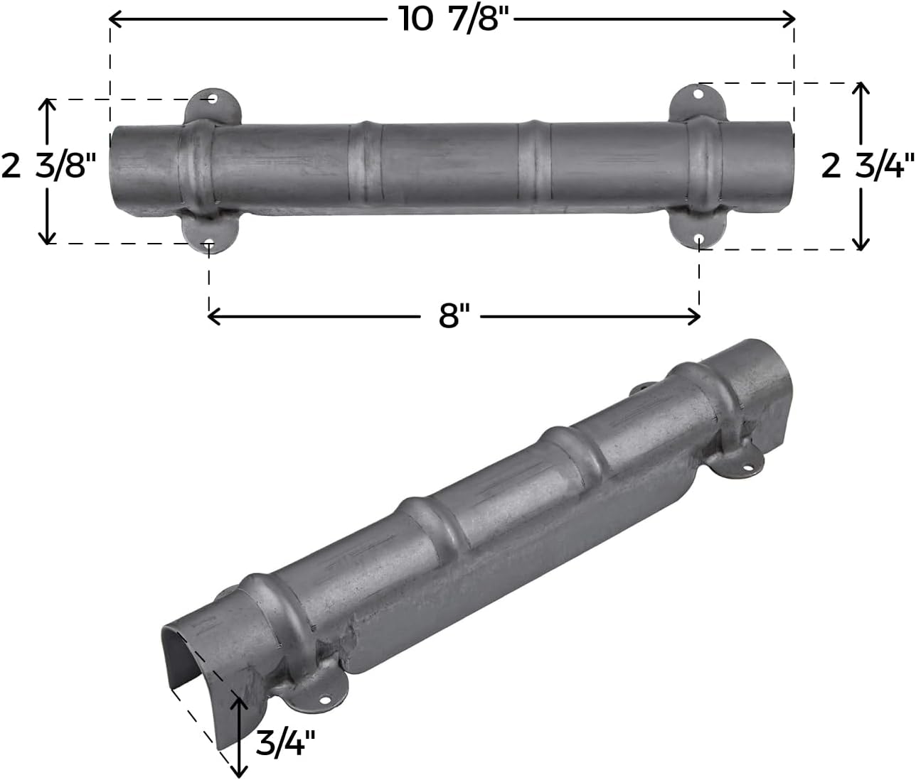 Ribbed Steel Mounting Side Brackets Compatible with Boone, McDougall Cabinets | Sold in Pairs | Antique Reproduction Hardware for Hoosier Type Kitchen Cabinet | UA-783-H