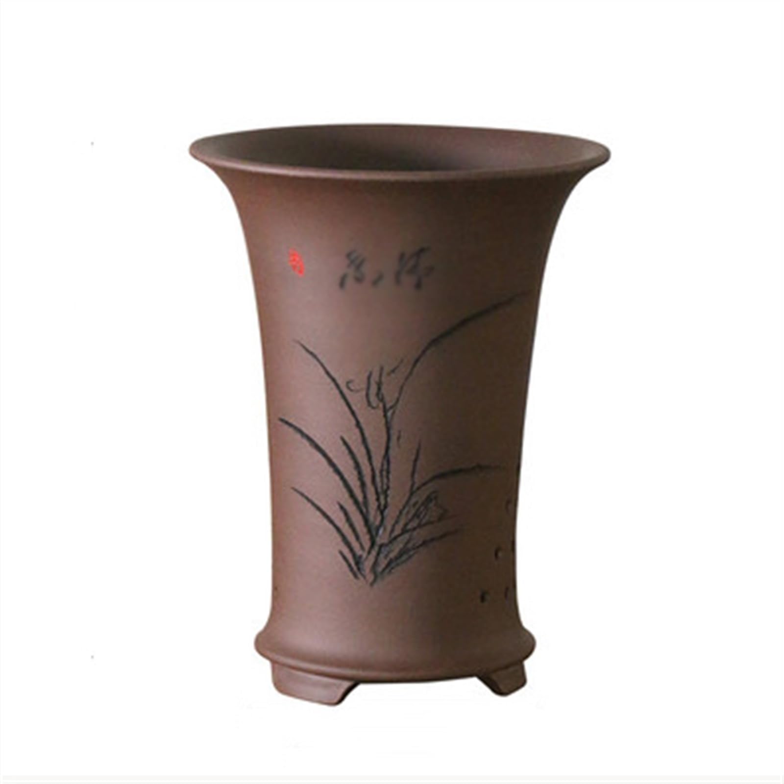 Pots de jardin en céramique d'albâtre marron pour sublimer vos orchidées
