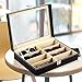 Siveit 8 Slot Sunglass Organizer Leather Eyeglasses Collector Eyewear Display Case Storage Box, Black