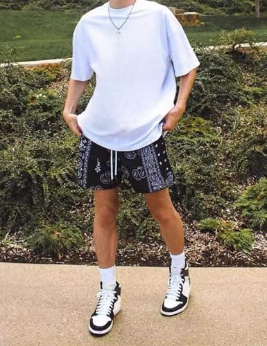 Men's Mesh Graphic Basketball Shorts Streetwear Gym Shorts Summer Cool Casual Running Workout Shorts with Pockets3