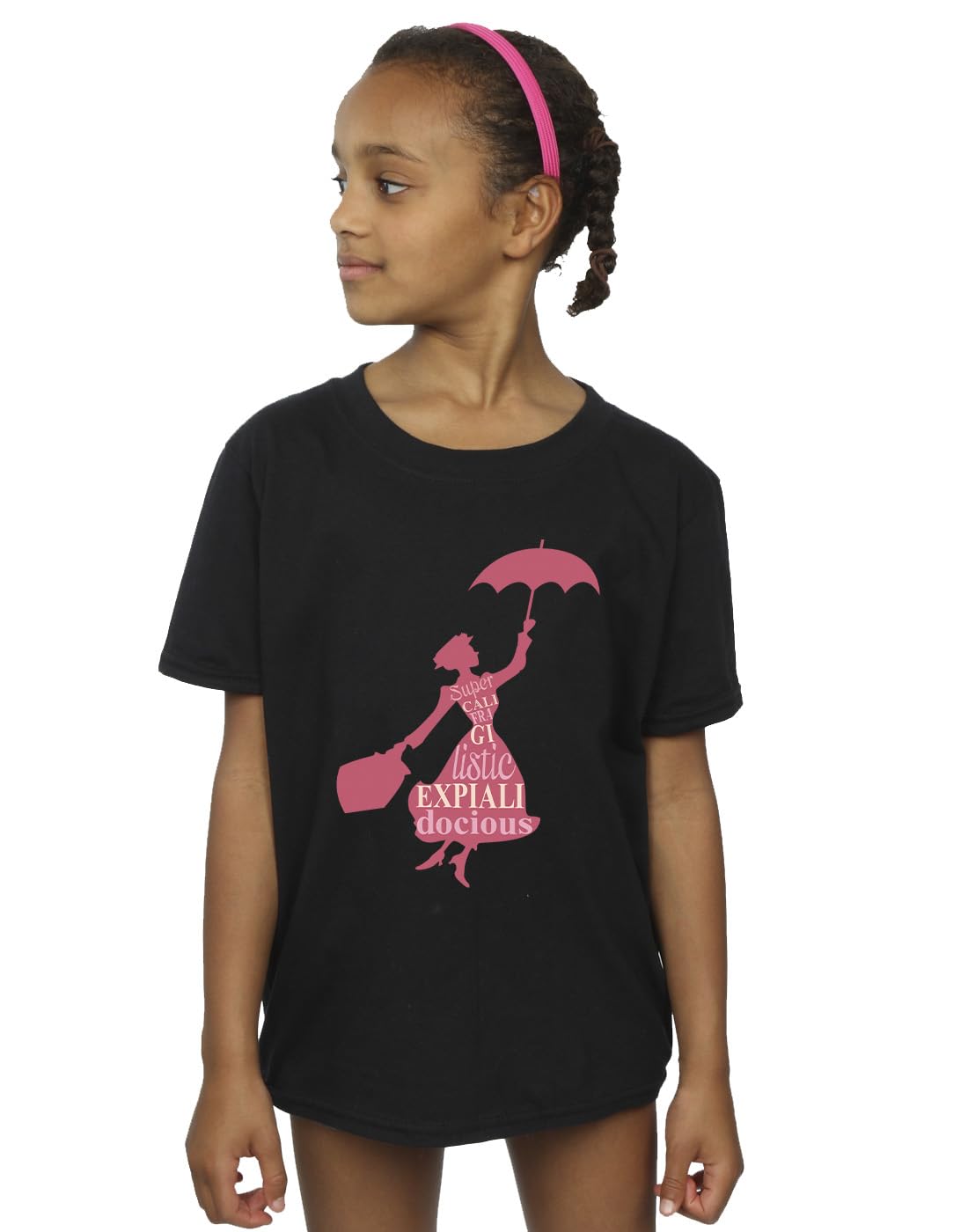 Disney Girls Mary Poppins Flying T-Shirt Black 9-11 Years