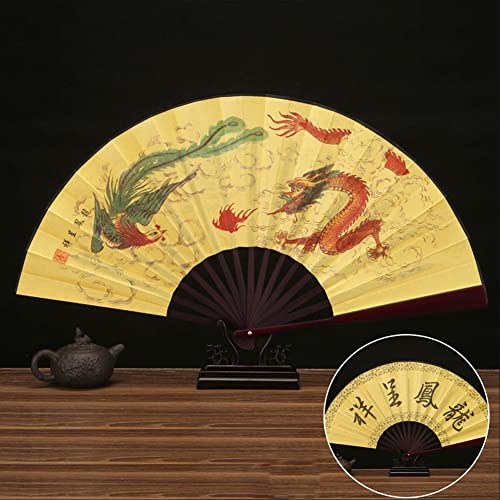 Fox Baby YFHF0 2 Pcs Folding Hand Fan,13 Inch Bamboo Fabric Large Hand Fans thumb #3