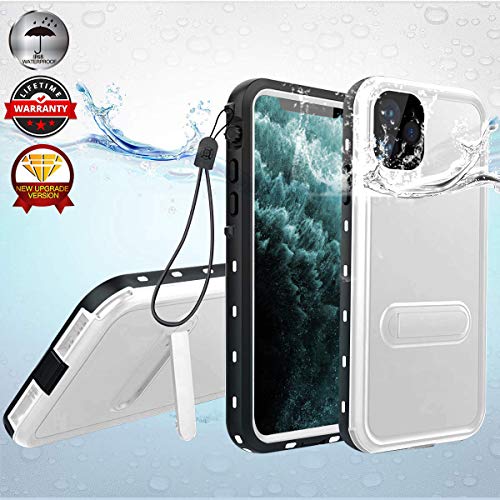 Funda Impermeable para iPhone 11 Pro MAX, IP68 Waterproof Case para iPhone 11 Pro MAX Cover Protector Pantalla Holder, 360 Full Body Case Anti-rasguños Protectora para iPhone 11 Pro MAX 6.5(Blanco)