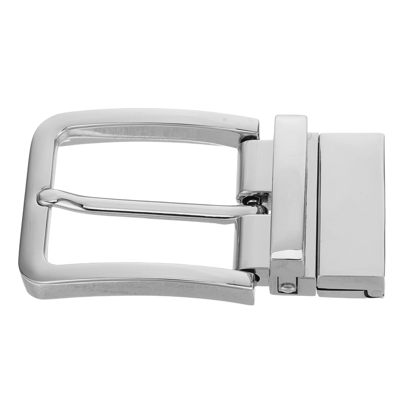 Single Prong Reversible Belt Buckle Clip Zinc Alloy Adjustable Men's Waistband Fastener for Wide Belts Classic Business And Casual Style