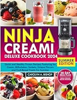 NINJA CREAMI DELUXE COOKBOOK 2024: Quick and Healthy Frozen Recipes Featuring Ice Cream, Milkshakes, Sorbets, Unique Flavors and Fruit-Based Treats for Summer B0DFQF259V Book Cover