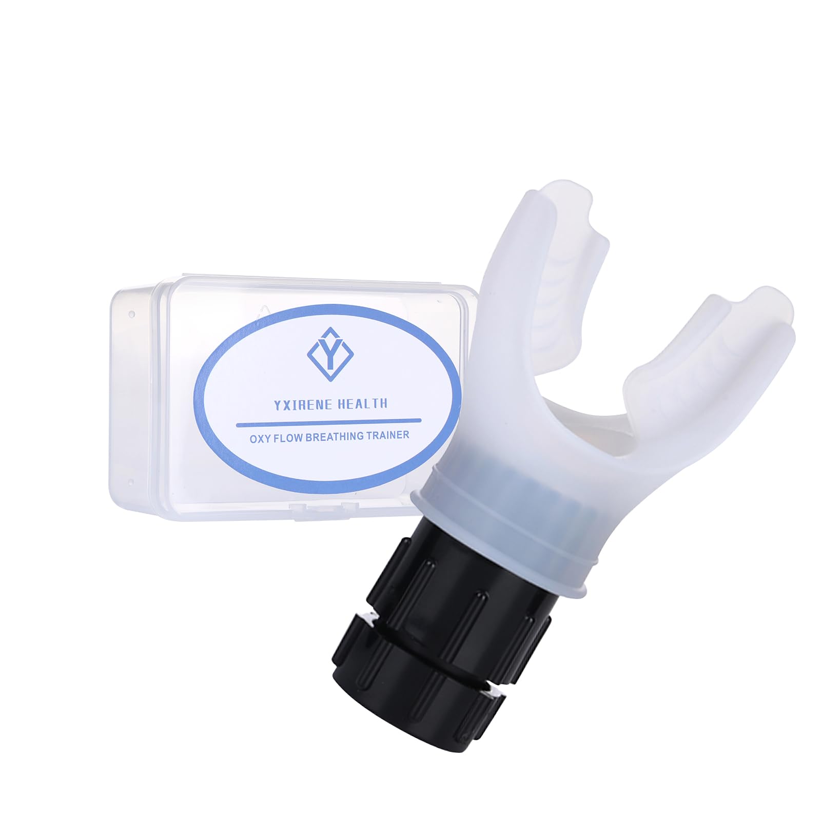 Respiratory Trainer | Compact Exercise Device with Adjustable Resistance | Improve Capacity | EnhanceMuscle Training | Pure Silicone | Easy to Clean