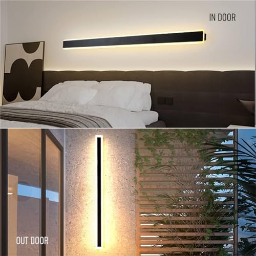 Applique murale extérieure longue anti-éblouissement et étanche pour façade - 4
