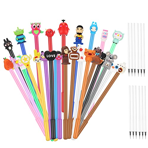 Aemiy Bolígrafo de gel de cartón con diseño de cómic, 30 unidades, divertido bolígrafo - Material Escolar, regalo para niños, fiesta de cumpleaños, niños, fiesta de cumpleaños Cover