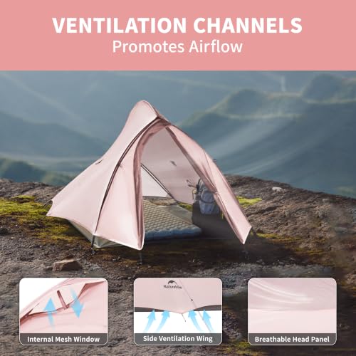 Image of Naturehike Cloud-Up 2 Person Tent Lightweight Backpacking Tent with Footprint - Free Standing Ultralight Camping Hiking Backpack Tents Two Person Tent