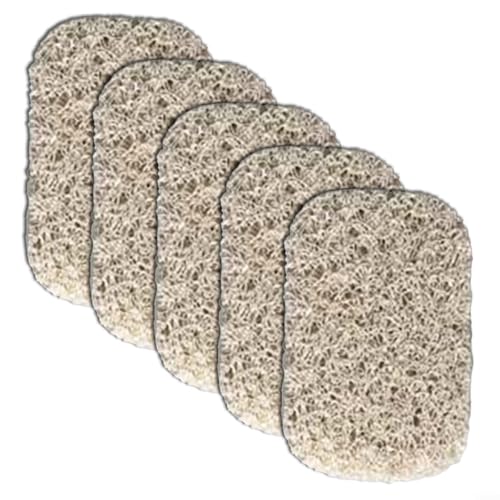 Lot de 5 porte-savons antidérapants pour un séchage rapide efficace dans la douche et la cuisine (beige)