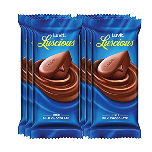 Image of LuvIt. Luscious Milk Delectable Chocolate Multipack, 100% Delicious, Pack of 6-36gm Each