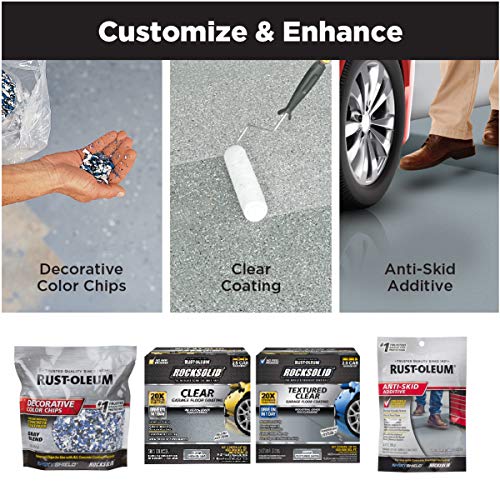 RockSolid Garage Floor Coating Kit, Dark Gray, 1 Car Kit - image 9