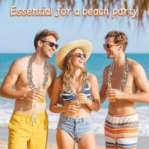 Hawaii Shell Luau Leis Bulk Sea Shell Leis Natural Tahitian White Nassa Necklace Summer Beach4