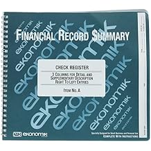 Wirebound Check Register Accounting System, 8 3/4 x 10, 40-Page Book A (DMi EA