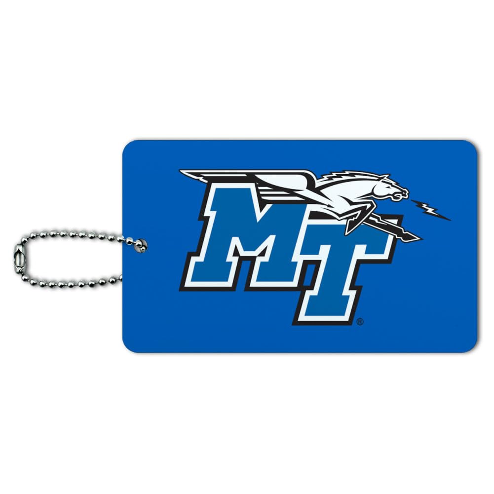 Graphics & More Middle Tennessee State Primary Logo Luggage Card Suitcase Carry-On ID Tag