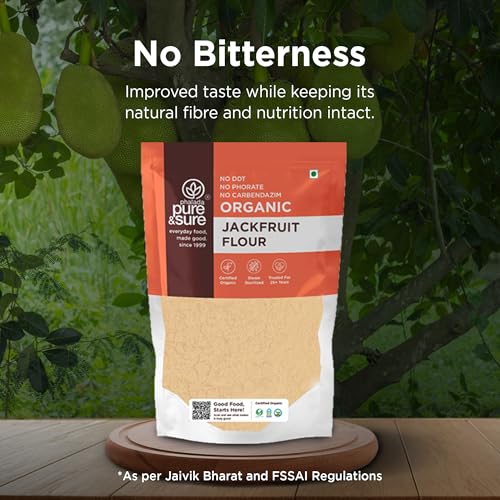 Image of Pure & Sure Green /Raw Jackfruit Flour (Atta) 500G | 100% Naturally Processed Kathal Atta | Gluten Free | No Preservatives & No Trans Fats | Helps Control Blood Sugar levels