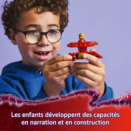 LEGO Ninjago La toupie Spinjitzu du Dragon de Kai Jeu de Construction avec 2 éléments de Pouvoir et 2 minifigurines Idée Cadeau pour garçons et Filles dès Amateurs de la série TV 71823 - vue 5