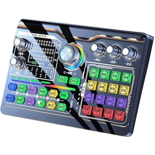 Yubbuioミキサー PC、サウンド カード セット、サウンド エフェクト、Bluetooth DJ、USB 外部サウンド カードを備えたワイヤレス フォン、オーディオ コンバーター、ライブ ストリーミング機器、ホストが歌うためのマイク