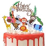 【Material Premium】Nuestras decoraciones para cupcakes de cumpleaños de animales están hechas de material de tarjeta de papel de alta calidad, que no es tóxico, respetuoso con el medio ambiente, no comestible, no es fácil de deformar, práctico y duradero.