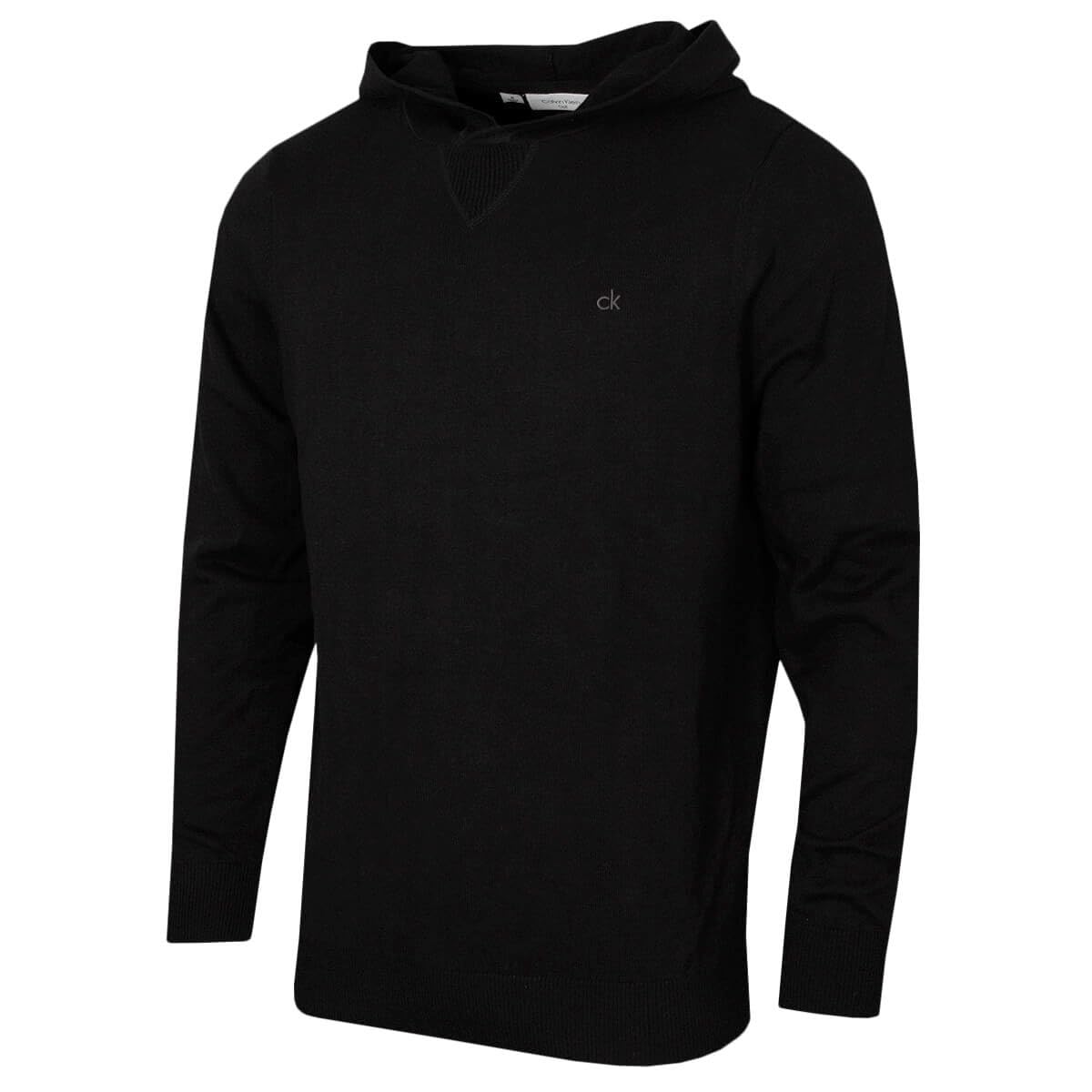 Calvin Klein Mens Campus Knitted Soft Hoody - Black - XXXXXL