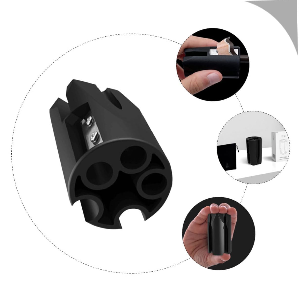 Ipetboom 4pezzi Temperamatite Per Matite Cosmetiche Strumento Di Precisione Per Trucco Donna Per Matite Per Sopracciglia e Eyeliner Design Compatto e Facile Da Usare Per Uso Quotidiano e