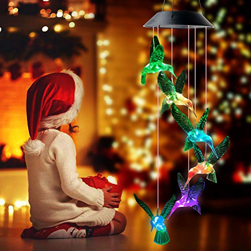 Jobosi Hummingbird Decorative Mobile Gifts, Solar Hummingbird Decor Gifts, Gifts For Mom, Gifts For Women, Gifts For Grandmother, Thanksgiving Gift, Mom Best Gift, Mother's Day Hummingbird Decor #TOP1