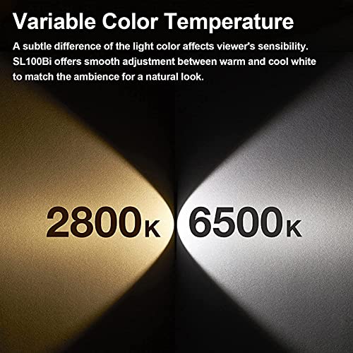 Image of Godox SL100Bi 100W Bi-Color LED Video Light Bowens Mount, 32100Lux@1M, LED Continuous Lighting w /11 FX Effects, 2800K-6500K TLCI97+, Wireless Control, Studio Light for Photography Video Live Streaming