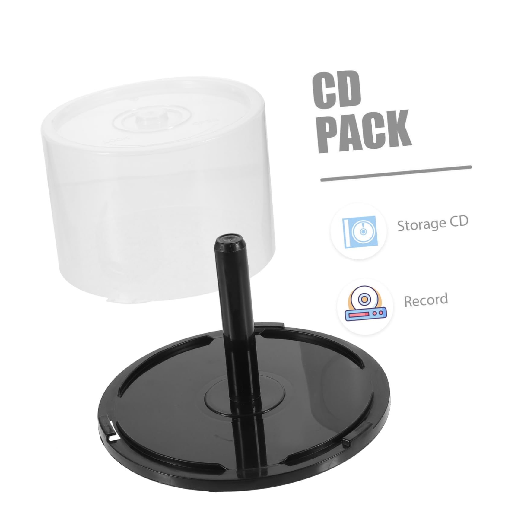 KALLORY 2pcs Empty Cd Storage Buckets Portable Dvd Holders for Discs Organizer for Desktop Bookshelf Moisture Easy Access Construction