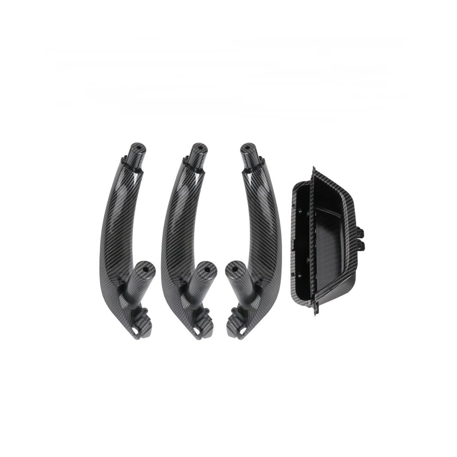 Jeviuwi Carbon Rhd 1 Set Car Inner Door Handle Replacement For Bmw For X3 For X4 F25 F26 Car Left Right Inner Door Panel Handle Pull Trim Cover 51419209216(Carbon Rhd 1 Set)