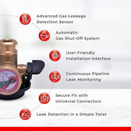 Image of INDIA'S Original Gas Cylinder Safety Device | Gas Leakage Detector | Gas Safe Device | 30% Gas Savings | 3-Year Warranty