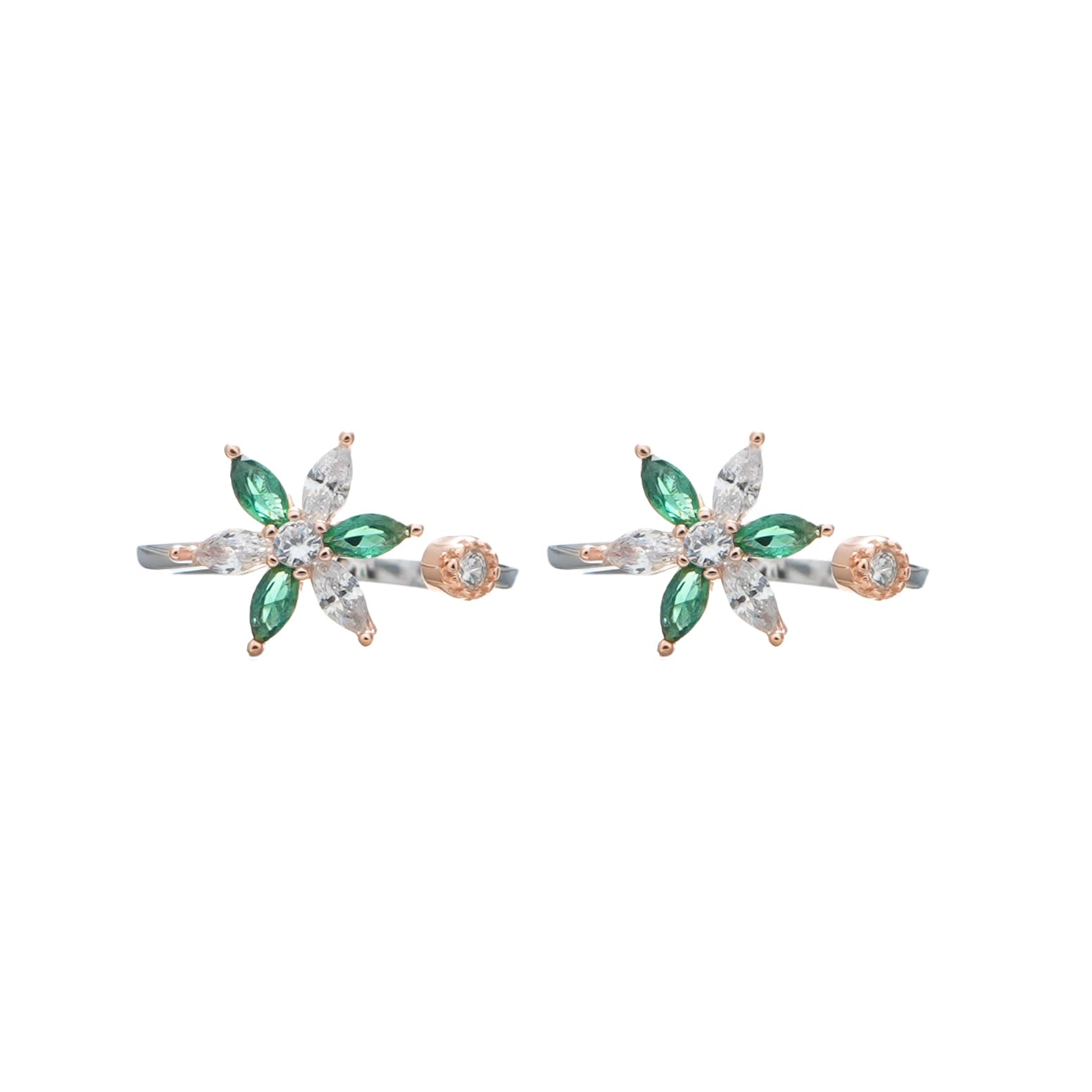 tassya Spiral Toe Rings with Crystal Accents for Women (Leg Finger Rings)-picture-28