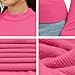 Jeqeocafy Women's Knitted Rib Mock Neck Long Sleeve Tshirt Fall Fashion Basic Thermal Underwear Tops Winter Clothes 2026 Rose