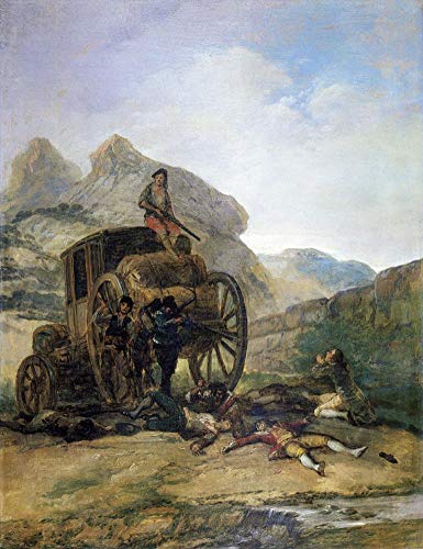Peinture Francisco de Goya Attaque contre un autocar Huile sur toile faite main académique