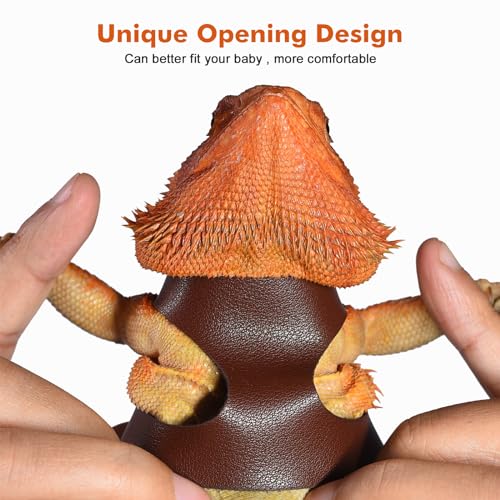 Image of LIKZINWA Bearded Dragon Lizard Leash Harness,4 Size Pack Adjustable Small Animal Harness for Reptile and Small pet (Schoolbag)