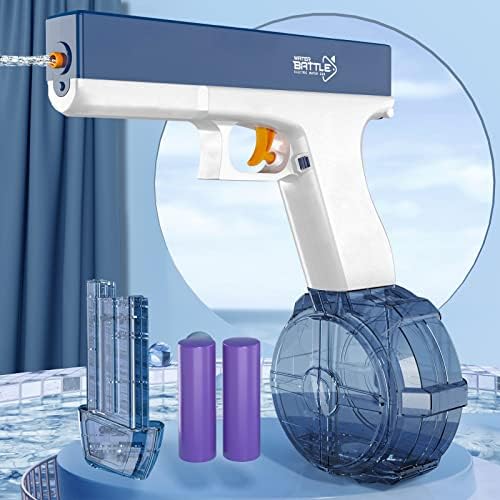 LEWANT Water Squirt Guns- Electric Automatic Water Gun for Adults & Kids 434CC+58CC High Capacity Squirt Guns Up to 32 Ft Rang One-Button Powerful Watergun for Summer/Swimming/Pool/Beach/Outdoor