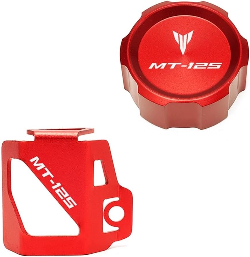 Motorcycle Oil Filler Caps, For MT125 MT 125 MT-125 2008-2022 Motorcycle CNC Rear Brake Fluid Reservoir Cap Cylinder Cover & Guard Cover Protector